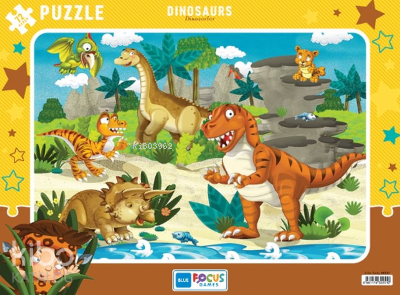 Dinazorlar Çerçeveli Puzzle 72 Parça