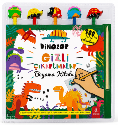 Dinozor Gizli Çıkartmalar Boyama Kitabı Seti | Kolektif | Büyülü Fener