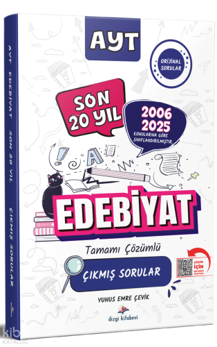 Dizgi Kitap 2026 AYT Edebiyat Konularına Göre Tasnif Edilmiş Tamamı PDF Çözümlü Son 20 Yıl Çıkmış Sorular