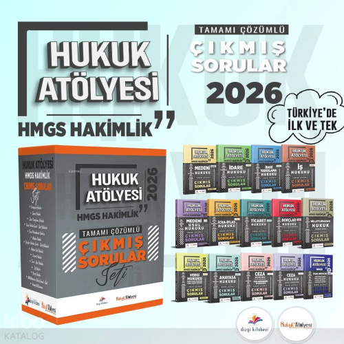 Dizgi Kitap 2026 Hukuk Atölyesi HMGS Hakimlik Tamamı Çözümlü Çıkmış So