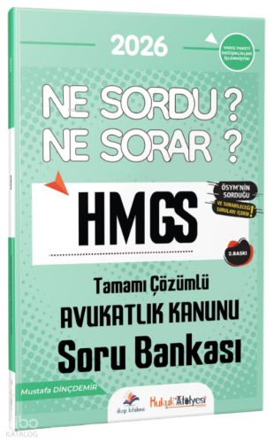 Dizgi Kitap 2026 Hukuk Atölyesi HMGS Ne Sordu Ne Sorar Avukatlık Kanun