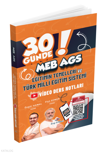 Dizgi Kitap 2026 MEB-AGS 30 Günde Eğitimin Temelleri ve Türk Milli Eğitim Sistemi Video Ders Notları