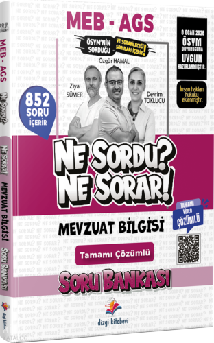 Dizgi Kitap 2026 MEB AGS Mevzuat Bilgisi Ne Sordu Ne Sorar Tamamı Vide