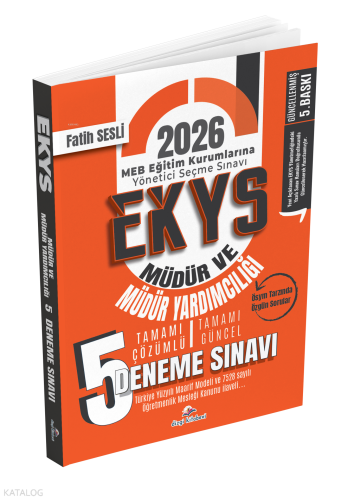 Dizgi Kitap 2026 MEB EKYS Müdür ve Müdür Yardımcılığı 5 Deneme Çözümlü