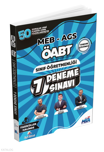 Dizgi Kitap 2026 ÖABT MEB-AGS Sınıf Öğretmenliği 7 Deneme Fasikül Çözümlü