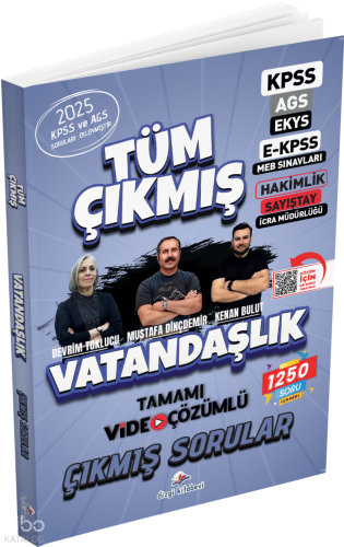 Dizgi Kitap 2026 Vatandaşlık Tüm Sınavlar Tamamı Video Çözümlü Çıkmış 