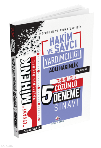 Dizgi Kitap Mihenk Adli Hakimlik ve Savcı Yardımcılığı 5 Deneme | Sina