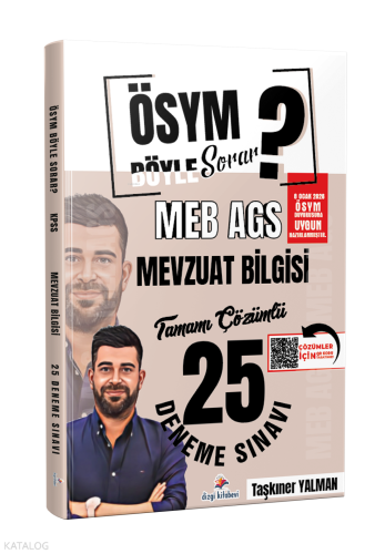 Dizgi Kitap ÖSYM Böyle Sorar 2026 MEB AGS Mevzuat Bilgisi Tamamı PDF Çözümlü 25 Deneme Sınavı