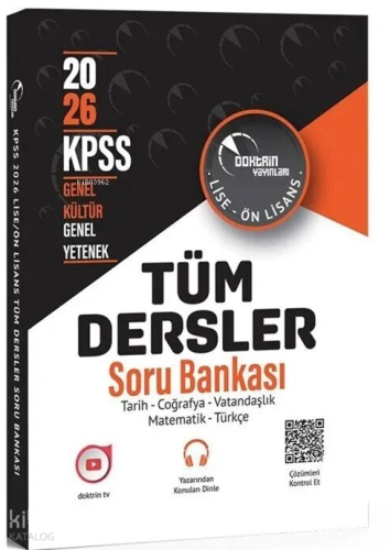 Doktrin 2026 KPSS Lise Ön Lisans Tüm Dersler Soru Bankası