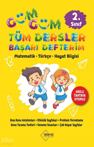 Düşün-Çöz Yayınları 2. Sınıf Güm Güm Tüm Dersler Başarı Defterim ;Matematik-Türkçe-Hayat Bilgisi