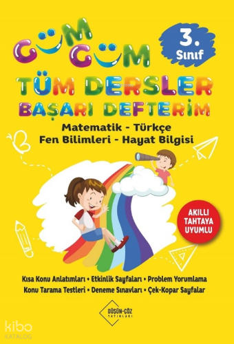 Düşün-Çöz Yayınları 3. Sınıf Güm Güm Tüm Dersler Başarı Defterim ;Matematik-Türkçe-Fen Bilimleri-Hayat Bilgisi
