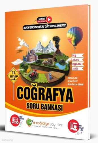 E-Coğrafya Yayınları 11. Sınıf Coğrafya Soru Bankası | Mehmet Zor | E-