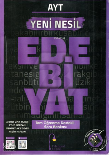Edebiyat Sokağı Ayt Yeni Nesil Edebiyat Soru Bankası