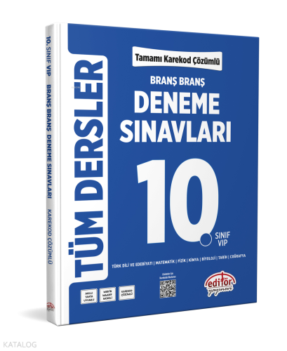 Editör 10. Sınıf Tüm Dersler Branş Branş Deneme Sınavları | Kolektif |
