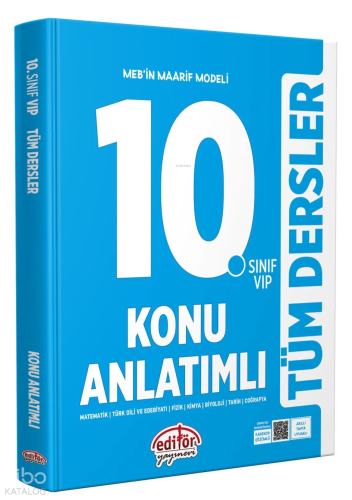 Editör 10. Sınıf VIP Tüm Dersler Konu Anlatımlı