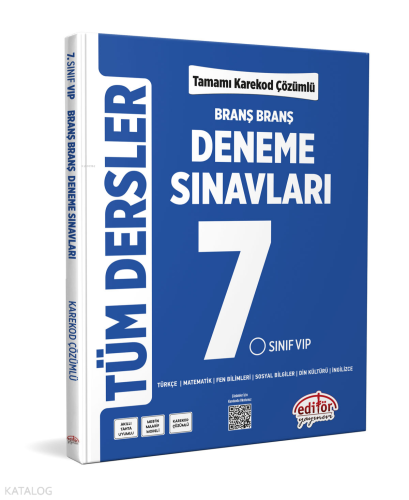 Editör 7. Sınıf Tüm Dersler Branş Branş Tamamı Çözümlü Deneme Sınavlar