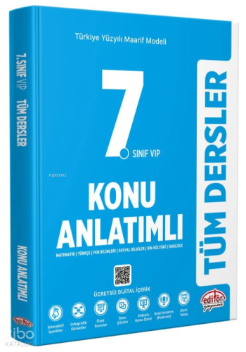 Editör 7. Sınıf VIP Tüm Dersler Soru Bankası | Kolektif | Editör Yayın