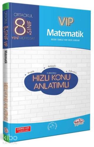 Editör 8.Sınıf Vıp Matematik Hızlı Konu Anlatımlı | | Editör Yayınevi