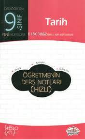 Editör 9.Sınıf Tarih Öğretmenin Ders Notları(Hızlı) | | Editör Yayınev