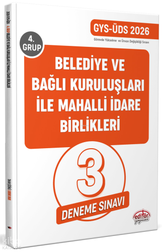 Editör Belediye ve Bağlı Kuruluşları İle Mahalli İdare Birlikleri 4. G