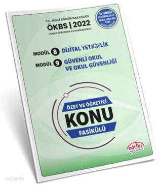 Editör Uzman ve Başöğretmen Modül 8 Dijital Yetkinlik - Modül 9 Güvenl