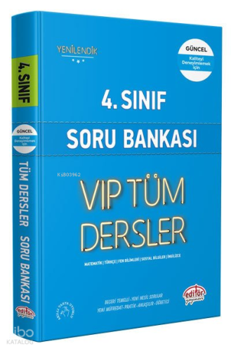 Editör Vip 4. Sınıf Tüm Dersler Soru Bankası Mavi Kitap Kamp: