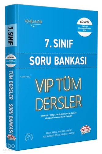 Editör Vip 7. Sınıf Tüm Dersler Soru Bankası Mavi Kitap Kamp: