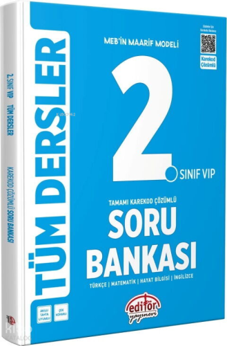 Editör Yayınevi 2. Sınıf  VIP Tüm Dersler Soru Bankası Karekod Çözümlü