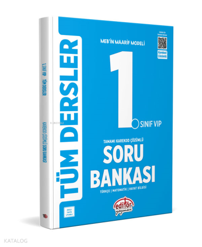 Editör Yayınları 1. Sınıf VIP Tüm Dersler Tamamı Karekod Çözümlü Soru Bankası