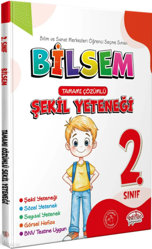 Editör Yayınları 2. Sınıf Bilsem Şekil Yeteneği Tamamı Çözümlü | Kolek