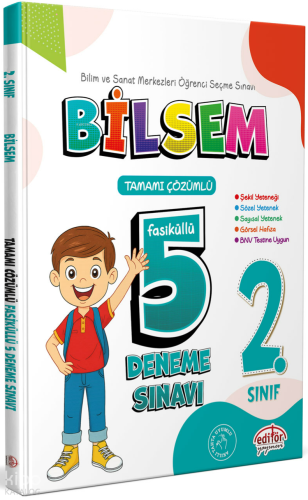 Editör Yayınları 2. Sınıf Bilsem Tamamı Çözümlü 5 Deneme Sınavı | Kole
