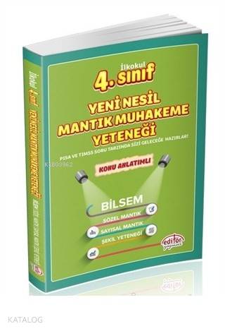Editör Yayınları 4. Sınıf Bilsem Yeni Nesil Mantık Muhakeme Yeteneği Konu Kitabı Editör