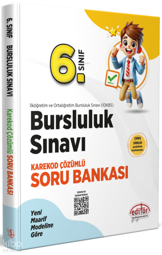 Editör Yayınları 6. Sınıf Bursluluk Sınavı Soru Bankası - Karekod Çözü