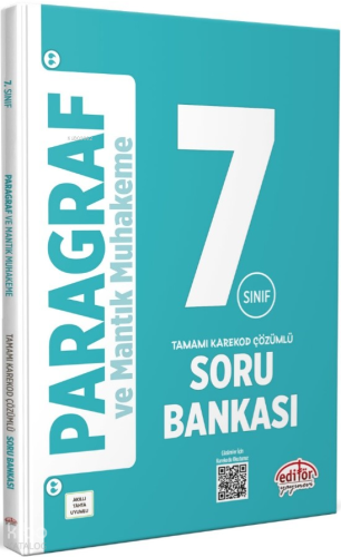Editör Yayınları 7.Sınıf Paragraf ve Mantık Muhakeme Soru Bankası