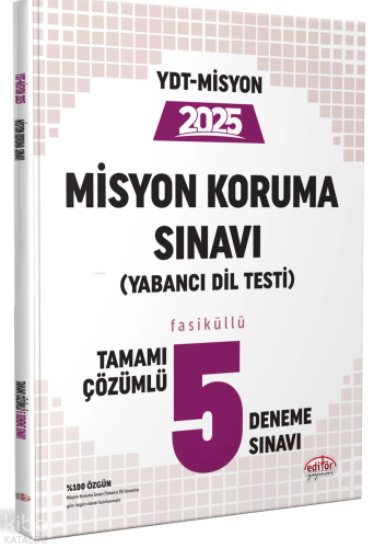 Editör YDT Misyon Koruma Sınavı 5 Deneme Sınavı | Kolektif | Editör Ya