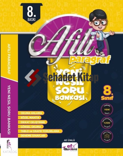 EFX Akademi 8 Sınıf Paragraf Afili Soru Bankası EFX Akademi Yayınları