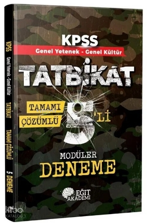 Eğit Akademi KPSS Genel Yetenek Genel Kültür Tatbikat Tamamı Çözümlü 5'li Modüler Deneme