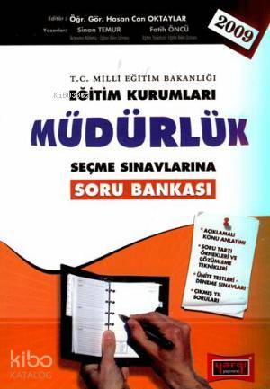 Eğitim Kurumları Müdürlük Seçme Sınavlarına Hazırlık; Soru Bankası | F