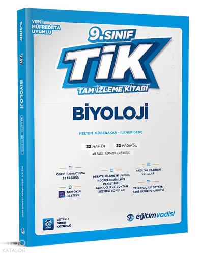 Eğitim Vadisi 2025 9. Sınıf Biyoloji Tik Tam İzleme Kitabı | Kolektif 