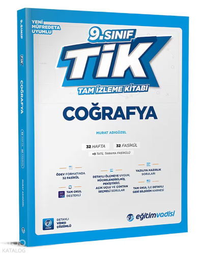 Eğitim Vadisi 2025 9. Sınıf Coğrafya Tik Tam İzleme Kitabı | Murat Adı