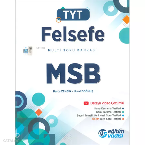 Eğitim Vadisi TYT Felsefe MSB Multi Soru Bankası | Kolektif | Eğitim V