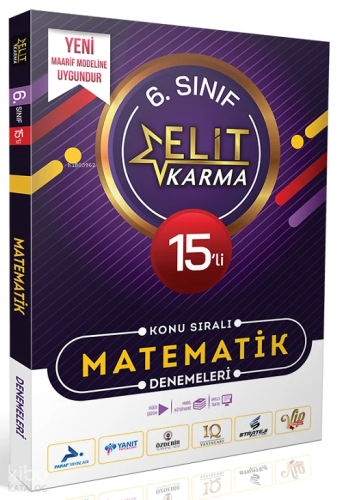 Elit Karma 6. Sınıf Matematik Konu Sıralı 15'li Deneme | Kolektif | Pa