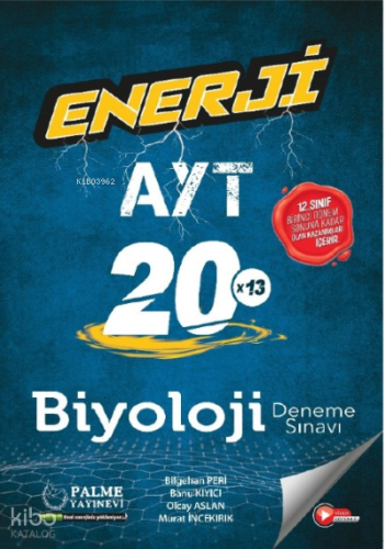Enerji Ayt Biyoloji 20 Deneme Sınavı (12.Sınıf 1.Dönem Konularını İçer