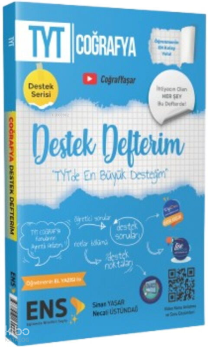 ENS TYT Coğrafya Destek Defterim | Sinan Yaşar | Ens Yayınları (Bayili