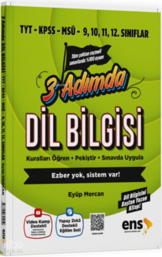 ENS Yayıncılık TYT KPSS MSÜ Dil Bilgisi 3 Adımda Video Destekli Soru B