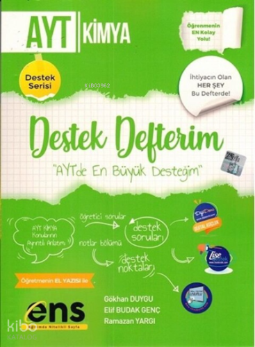 Ens Yks Ayt Destek Defterim Kimya - 2022