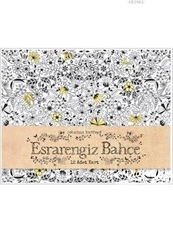 Esrarengiz Bahçe 12 Adet Tebrik Kartı ve Zarfı (Kutulu)