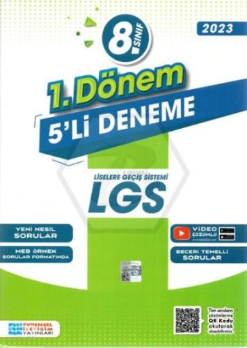 Evrensel İletişim Yayınları 8. Sınıf LGS 1. Dönem 5 li Deneme
