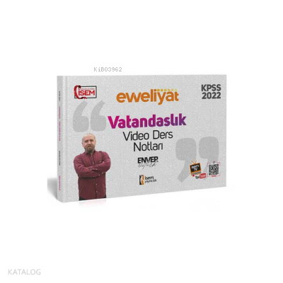 EVVELİYAT LİSANS VATANDAŞLIK VİDEO DERS NOTU | Kolektif | İsem Yayıncı