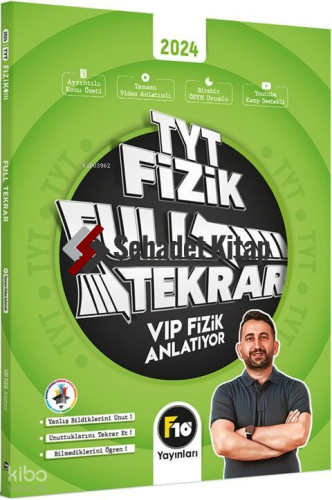 F10 Yayınları 2024 TYT Fizik Full Tekrar Video Ders Kitabı